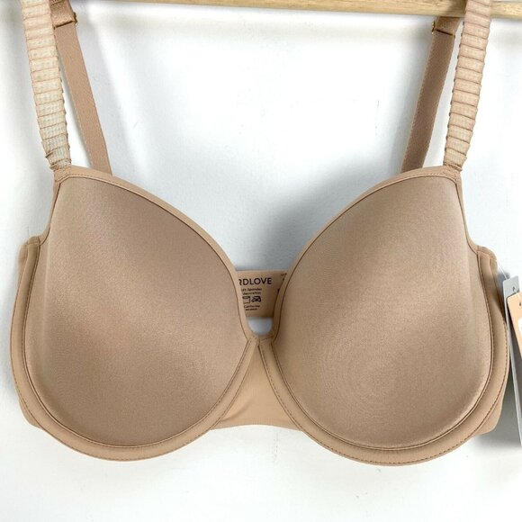 NEW $65 THIRDLOVE Womens Size 30F Classic Nude T-Shirt Bra Underwire - Picture 4 of 9